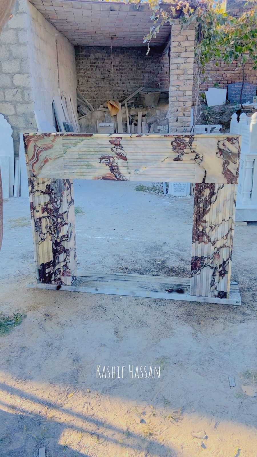Calacatta Viola Marble Fireplace Surround and Mantel